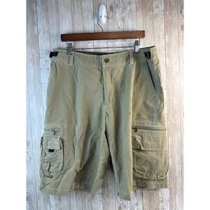 Kuhl Dry Shorts Mens L Olive Khaki Utility Cargo Pockets Stretch Hiking Outdoors
